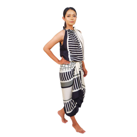 Polly Top II Batik Geo Sunrise Edition