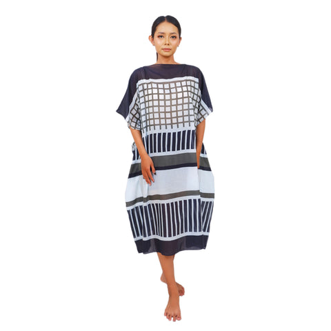 Sarah Kaftan Batik II Geo Sunrise & Solid Stripe Edition